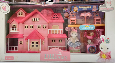 Игрушка игровой набор флоксовый зайчик, мягкая фигурка с домиком и аксессуарами