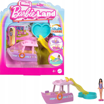 Набір іграшок Mattel Mini Barbieland яхта з фігуркою 960-2443 (194735245178)