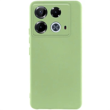 Силіконовий чохол GETMAN з захистом камери для Infinix Note 40 4G Зелений / Pistachio
