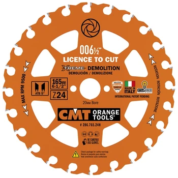 Диск пильний по дереву с гвоздями CMT 165х20х24Т (286.765.24H)