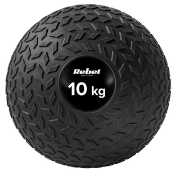 Малий медичний м'яч для вправ Rebel ACTIVE реабілітаційний Slam Ball 23 см 10 кг RBA-3108-10 (5901890099608)