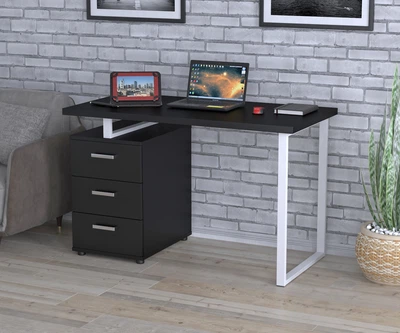 Письмовий стіл Loft design L-27 Чорний ST7 Білий