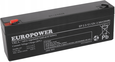 Akumulator AGM EuroPower EP 12V 2.3Ah (EP 2.3-12)