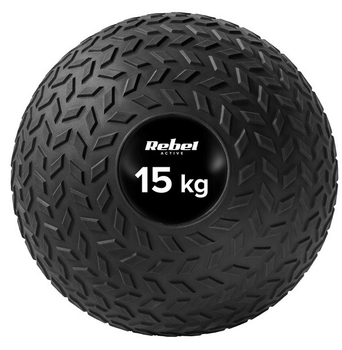 Малий медичний м'яч для вправ Rebel ACTIVE реабілітаційний Slam Ball 23 см 15 кг RBA-3108-15 (5901890122368)