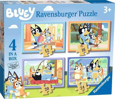Пазл Ravensburger 4 в 1 Bluey Давай зробимо це 12/16/20/24 елементи 3111 (4005556031115)