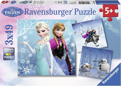 Пазл Ravensburger Disney Країна Льоду 3 x 49 елементів 9264 (4005556092642)