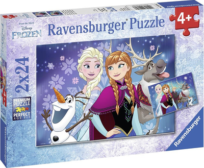 Пазл Ravensburger Disney Країна Льоду: Друзі 2 x 24 елементи 9074 (4005556090747)