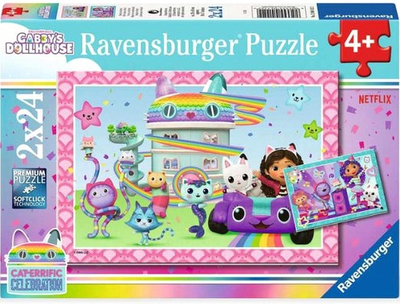 Пазл Ravensburger Котячий будиночок Габі Готовий до гри 2 x 24 елементи 12004112 (4005555041122)