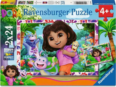 Пазл Ravensburger Nickelodeon Дора 2 x 24 елементи 12004199 (4005555041993)