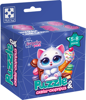 Пазл Vladi Toys Белый котёнок Surprise pack 180 деталей (VT8030-03)