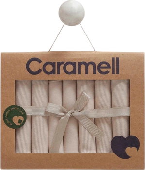Комплект бавовняних хустинок Caramell Hello Forest 7шт. бежевий