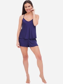 Пижама (майка + шорты) женская шелковая Martelle Lingerie М-306 шелк 34 (XS) Темно-синяя (MAR306051S)