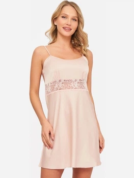 Ночная рубашка женская больших размеров Martelle Lingerie М-101 шелк 44 (XXL) Розовая пудра (MAR101060S)