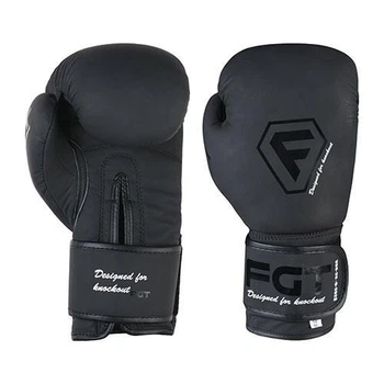 Боксерские перчатки FGT Mate, кожа, 10oz, черный