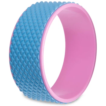 Кільце для йоги масажне SP-Fit Wheel Yoga (EVA, PP, р-р 33х14см, блакитний-рожевий) (FI-2438)