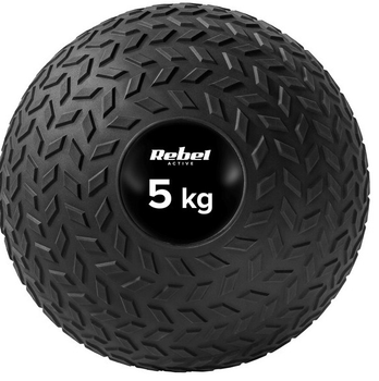 Mała piłka lekarska do ćwiczeń Rebel ACTIVE rehabilitacyjna Slam Ball 23 cm 5 kg RBA-3108-5 (5901890099547)
