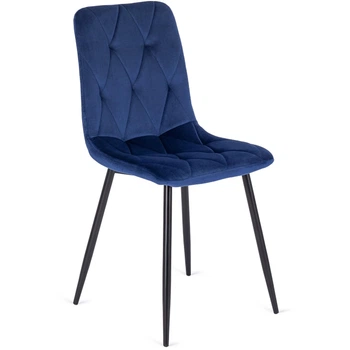 Стілець для кухні та вітальні ROBIN Navy Blue velour