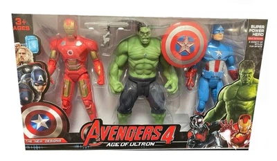 Набір фігурок Marvel Avengers Залізна людина/Капітан Америка/Халк 19 см