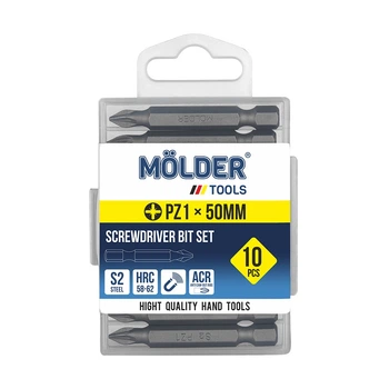 Набор бит Molder PZ1x50мм 10шт MT7115010
