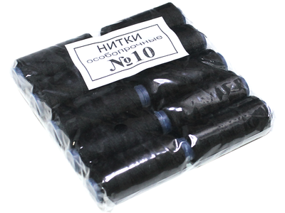 Нитки FROM FACTORY HNP №10 черные 10шт