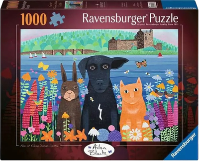 Пазл Ravensburger Звірята і замок 1000 елементів 12001575 (4005555015758)