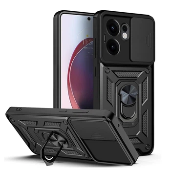 Чохол Fiji Camera Defence для Oppo Reno13 F / Reno13 FS 4G / 5G (CPH2701 / CPH2699) бампер із захистом камери та підставкою Black