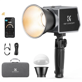 Портативный двухцветный студийный видеосвет K&F Concept PL-60B 60 Вт (2700-6500K, APP контроль, встроенный акб 4500мАч)