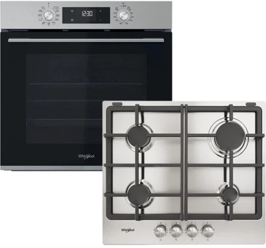 Духова шафа електрична WHIRLPOOL OMK58HU1X + Варильна поверхня газова Whirlpool TKRL 660 IX (комплект)