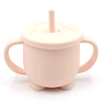 Силіконовий поїльник-непроливайка - Пінгвін, Soft Pink