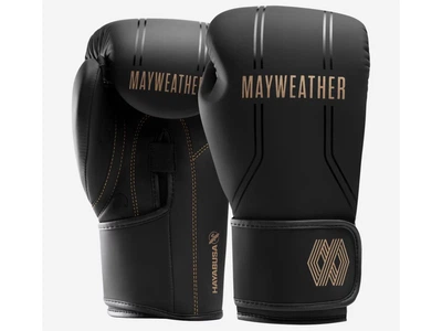 Боксерські рукавички HAYABUSA Mayweather Contender Boxing 12 унцій чорний/золотий (5806)