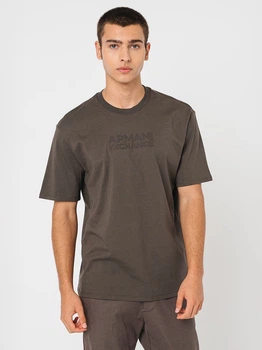 Футболка хлопковая длинная мужская Armani Exchange 253105017 2XL Коричневая (1159845873)