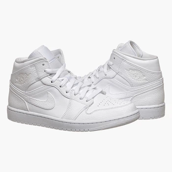 Кроссовки мужские Jordan 1 Mid White 44.5 Білий 554724-130