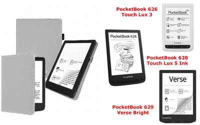 Чохол CRAYTON для PocketBook 626, 628, 629 — стиль, захист, колір Silver
