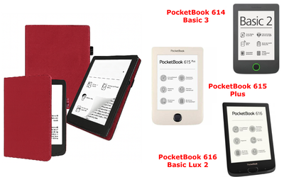 Чехол CRAYTON для PocketBook 614, 615, 616 – стиль, защита, цвет Bordo
