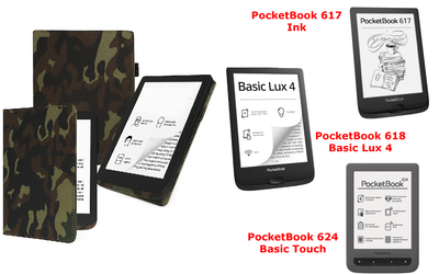 Чохол CRAYTON для PocketBook 617, 618, 624 — стиль, захист, колір XakiTM