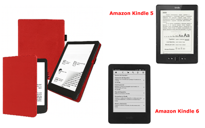 Чехол CRAYTON для Amazon Kindle 5, Amazon Kindle 6 – стиль, защита, цвет Red