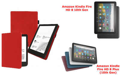 Чохол CRAYTON для Amazon Kindle Fire HD 8 10th Gen, Fire HD 8 Plus (10th Gen) — стиль, захист, колір Red