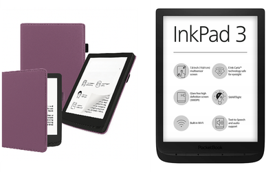 Чехол CRAYTON для Pocketbook Inkpad 3 PB740 – стиль, защита, цвет Purple