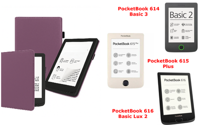Чехол CRAYTON для PocketBook 614, 615, 616 – стиль, защита, цвет Purple