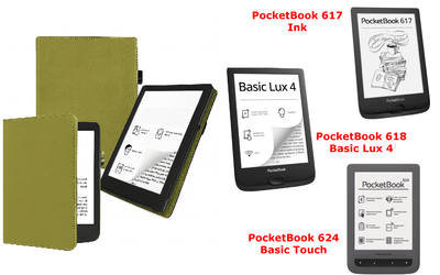 Чехол CRAYTON для PocketBook 617, 618, 624 – стиль, защита, цвет Oluva