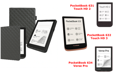 Чехол CRAYTON для PocketBook 631, 632, 634 – стиль, защита, цвет Karos Gray