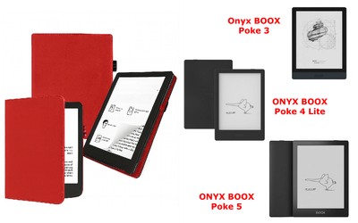 Чехол CRAYTON для Onyx BOOX Poke 3, Poke 4 Lite, Poke 5 – стиль, защита, цвет Red