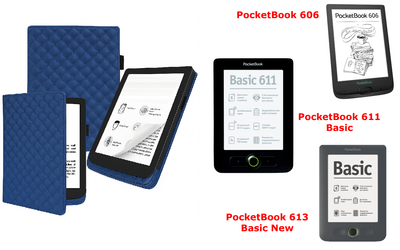 Чехол CRAYTON для PocketBook 606, 611, 613 – стиль, защита, цвет Karos Blue