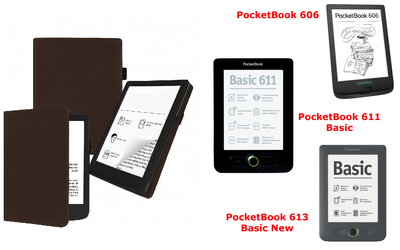 Чехол CRAYTON для PocketBook 606, 611, 613 – стиль, защита, цвет Braun
