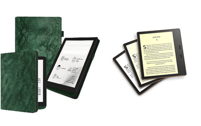 Чехол CRAYTON для Amazon Kindle Oasis 10th Gen – стиль, защита, цвет Green Snake