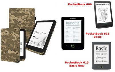 Чохол CRAYTON для PocketBook 606, 611, 613 — стиль, захист, колір Pixel M14
