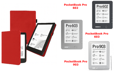 Чохол CRAYTON для PocketBook Pro 602, 603, 903 — стиль, захист, колір Red