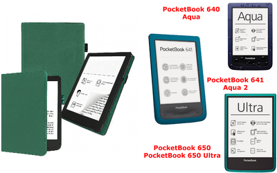 Чехол CRAYTON для PocketBook 640, 641, 650, 650 Ultra – стиль, защита, цвет Green