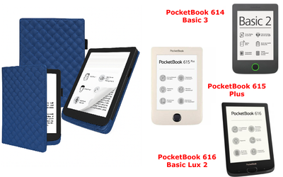 Чохол CRAYTON для PocketBook 614, 615, 616 — стиль, захист, колір Karos Blue