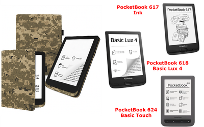 Чехол CRAYTON для PocketBook 617, 618, 624 – стиль, защита, цвет Pixel M14